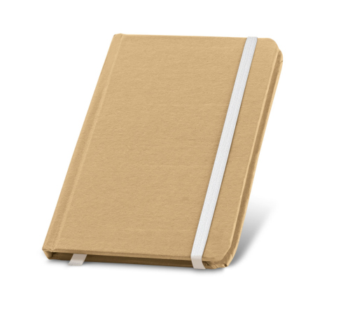 Bloco tipo moleskine reciclado 80 folhas lisas. 100 x 140 mm
