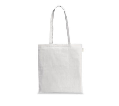 Sacola em 70% algodão reciclado e 30% poliéster reciclado (150 g/m²) 380 x 420 mm