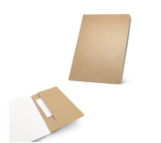   Bloco A5 em cartão kraft reciclado 80 paginas pautadas 144 x 210 mm