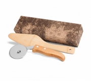 Cozinha e afins Utilidades domésticas Brinde cortador de pizza em inox e bambu personalizado