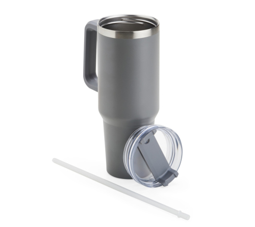 Caneca térmica 1,2l com canudo.