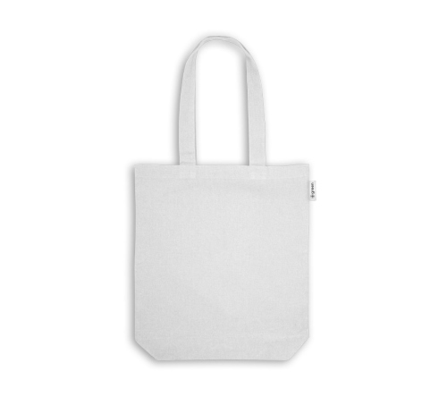 Sacola em 50% algodão, 30% algodão reciclado e 20% poliéster reciclado (220 g/m²)