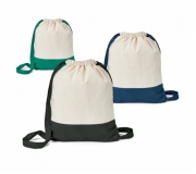   Brinde mochila tipo saco em algodão personalizada 