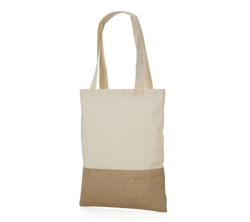 Brinde sacola de algodão com juta personalizada