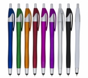   Brinde caneta plástica personalizada com ponta touch - FBCP-12638