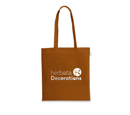 Sacola em 70% algodão reciclado e 30% poliéster reciclado (150 g/m²) 380 x 420 mm