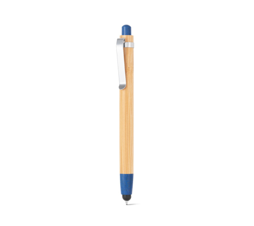 Brinde caneta em bambu touch personalizada