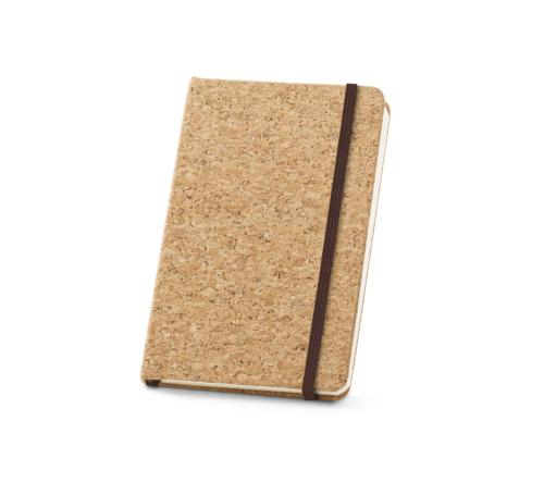 Bloco moleskine capa dura em cortiça, 80 folhas lisas 90 x 142 mm