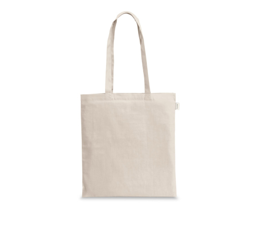 Sacola em 70% algodão reciclado e 30% poliéster reciclado (150 g/m²) 380 x 420 mm