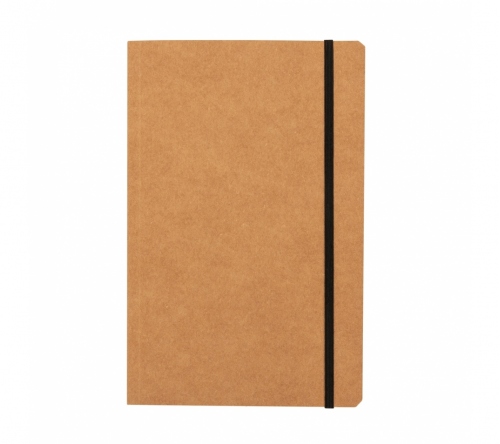 Bloco moleskine quadriculado capa kraft 13x21 cm