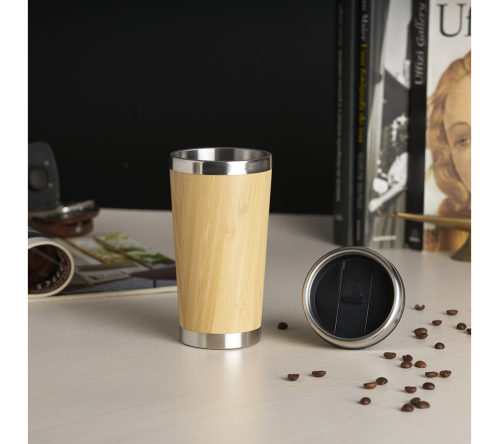 Brinde copo em bambu personalizado