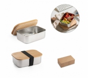 Cozinha e afins Marmita personalizada Brinde marmita em inox e bambu personalizada FBMP-94025