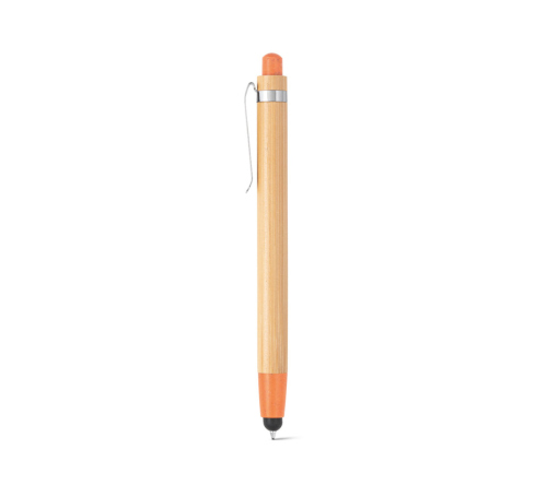 Brinde caneta em bambu touch personalizada FBCP-81012