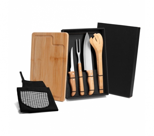 Brinde kit churrasco 6 peças personalizado