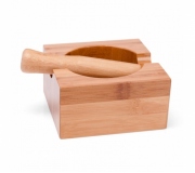 Cozinha e afins Utilidades domésticas Brinde amassador de temperos em bambu personalizado FBTE-00953