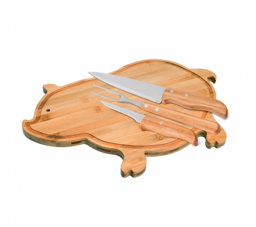 Brinde kit churrasco 4 peças personalizada