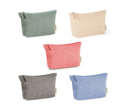   Necessaire 70% algodão reciclado e 30% poliéster reciclado (140 g/m²)  200 x 125 x 40 mm .