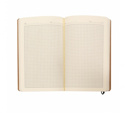 Bloco moleskine quadriculado capa kraft 13x21 cm