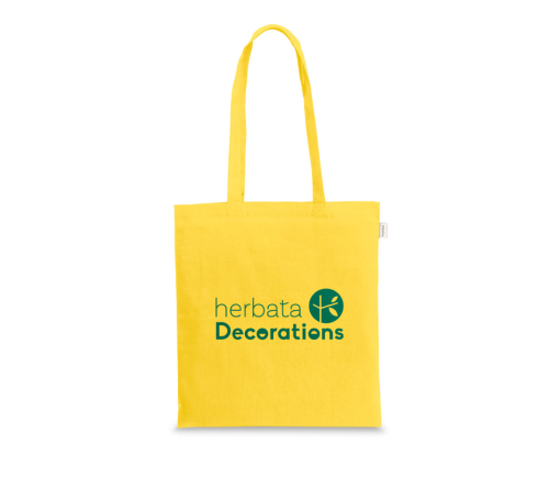 Sacola em 70% algodão reciclado e 30% poliéster reciclado (150 g/m²) 380 x 420 mm