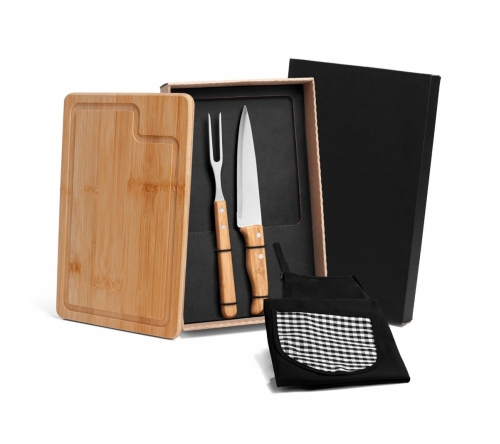 Brinde kit churrasco 4 peças personalizado