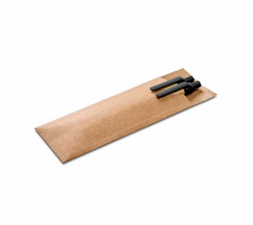 Conjunto esferográfica e lapiseira em papel kraft
