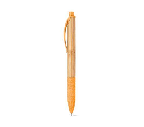 Brinde caneta em bambu personalizada