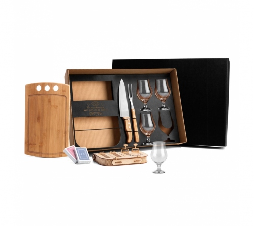Brinde kit churrasco 8 peças personalizado