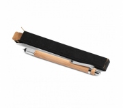   Brinde caneta em bambu com ponta touch personalizado