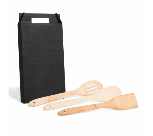 Brinde kit utensílios para cozinha 3 peças personalizado