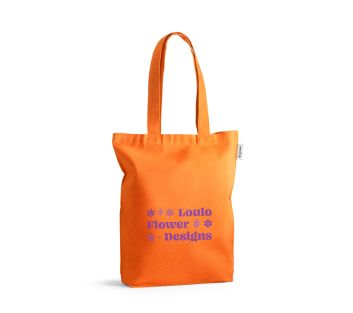 Sacola em 50% algodão, 30% algodão reciclado e 20% poliéster reciclado (220 g/m²)