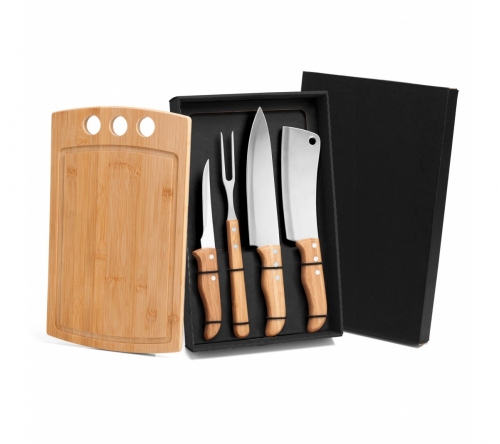 Brinde kit churrasco 5 peças personalizado