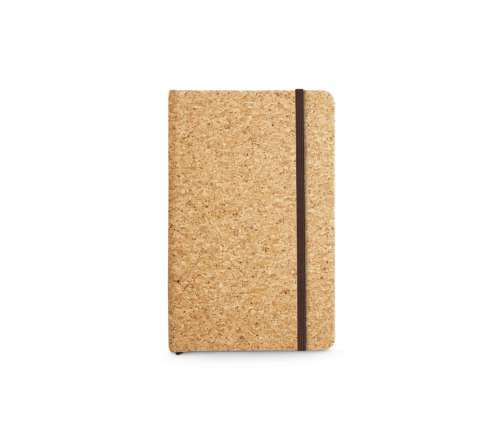 Bloco moleskine capa dura em cortiça, 80 folhas lisas 90 x 142 mm