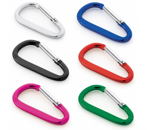 Brinde mosquetão em alumínio personalizado 