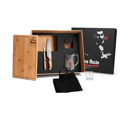 Brinde kit churrasco 6 peças personalizado