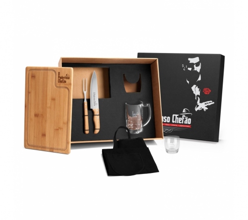 Brinde kit churrasco 6 peças personalizado
