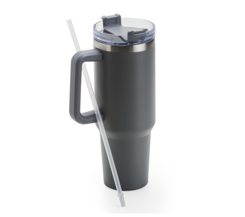 Caneca térmica 1,2l com canudo.