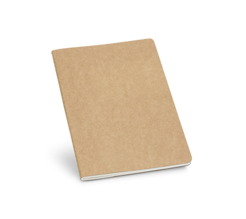 Bloco A5 em cartão kraft reciclado 80 paginas pautadas 144 x 210 mm