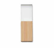   Pen drive de vidro e bambu personalizado - FBPP-0064