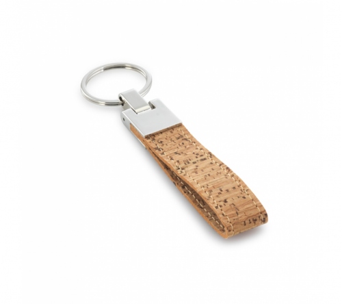 Brinde chaveiro de cortiça e metal personalizado