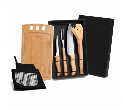 Brinde kit churrasco 6 peças personalizado