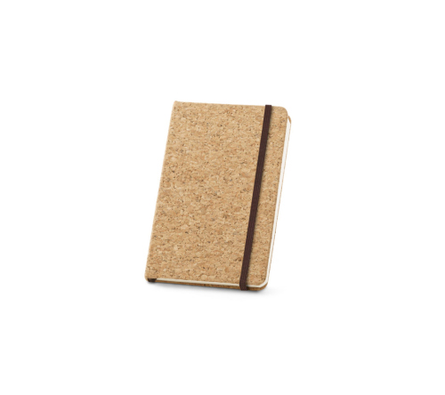 Bloco moleskine capa dura em cortiça, 80 folhas lisas 90 x 142 mm