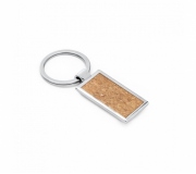   Brinde chaveiro em metal e cortiça personalizado