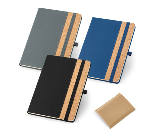 Bloco moleskine em em cortiça e PU, 140 x 210 mm