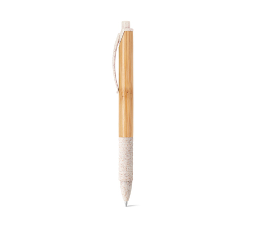 Brinde caneta em bambu personalizada