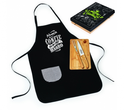 Brinde kit churrasco 4 peças personalizado