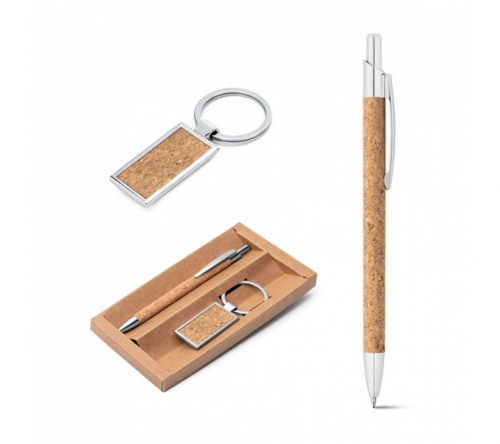Brinde kit porta caneta e chaveiro cortiço personalizado