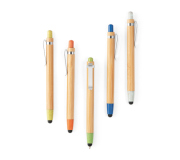   Brinde caneta em bambu touch personalizada