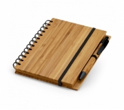   Brinde caderno em bambu ecológico  personalizado FBCP-93485 