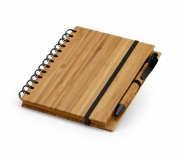   Brinde caderno A5 em bambu ecológico  personalizado FBCP-93485 