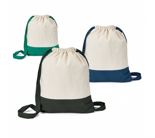Brinde mochila tipo saco em algodão personalizada 